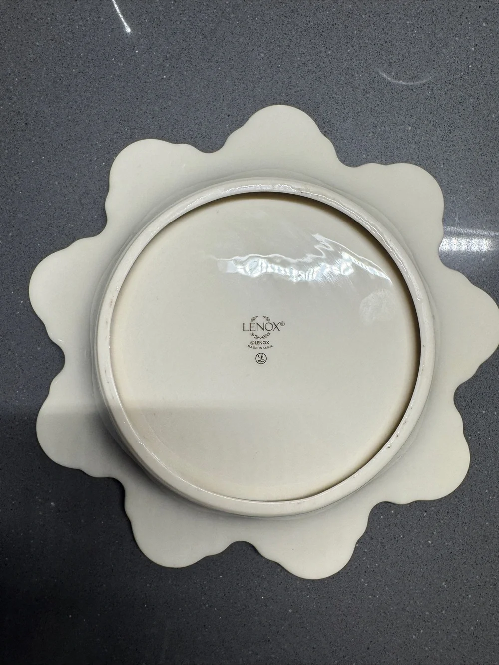 Vintage Lenox Scalloped Gold Rim Dish